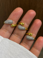 Two-Tone Pavé Adjustable Ring