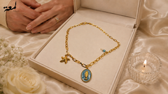 Blue Fish Charm Necklace