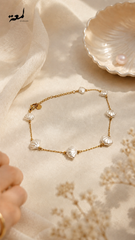 Silver Seashell Anklet
