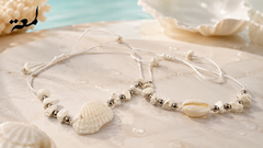 Seashell Anklet & Bracelet Set