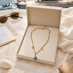 Blue Seashell Necklace