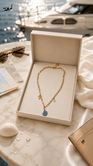 Blue Seashell Necklace
