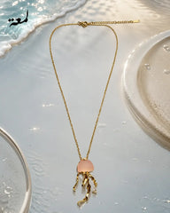 Pink Jellyfish Necklace