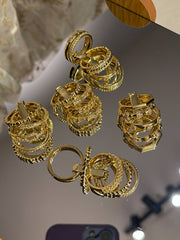 Golden Stack Ring Set – 5 Pieces