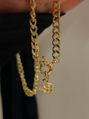 Golden Rose Statement Necklace