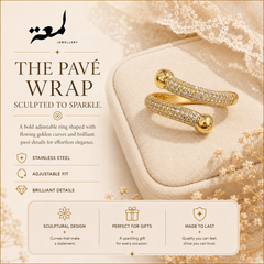 The Pavé Wrap Adjustable Ring