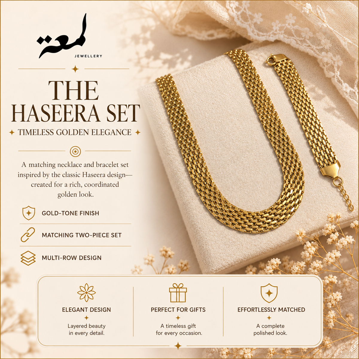 The Haseera Necklace & Bracelet Set