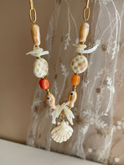 Seashell & Fish Charm Necklace
