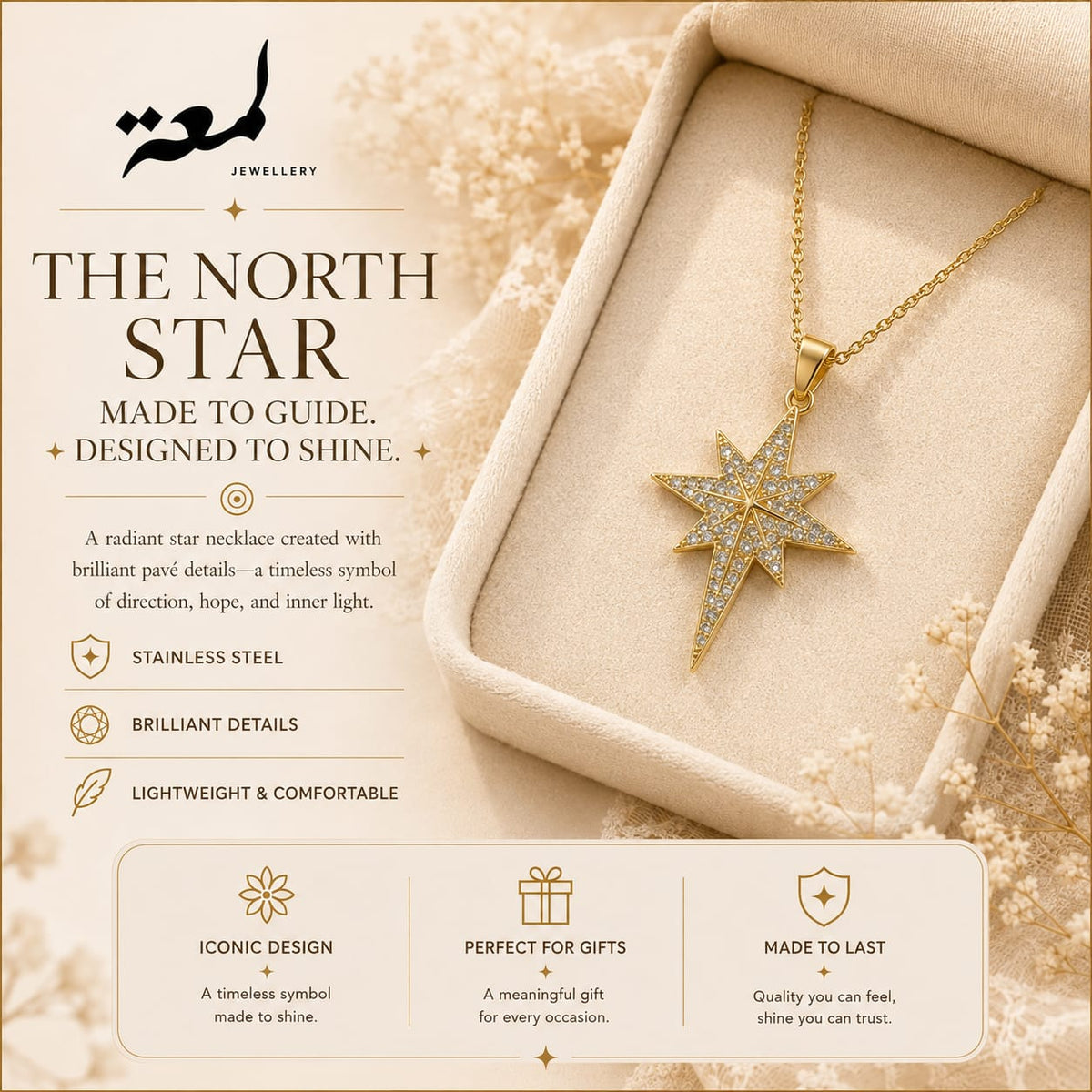 The North Star Pavé Pendant