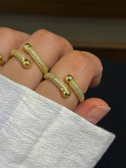 The Pavé Wrap Adjustable Ring