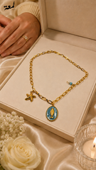 Blue Fish Charm Necklace