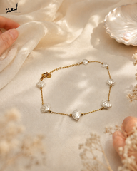 Silver Seashell Anklet
