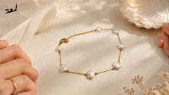 Silver Seashell Anklet